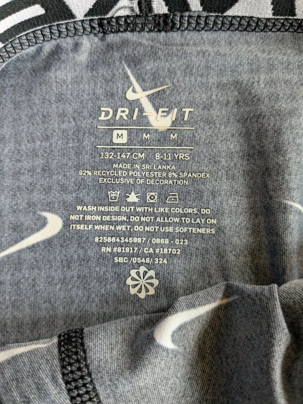 A pair of boy's Nike Dri-Fit Boxer Brief with logos